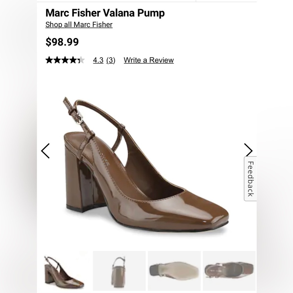 Marc Fisher Valana pump in medium brown